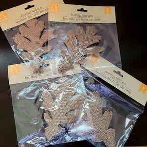 4 pkg of Burlap Leaves